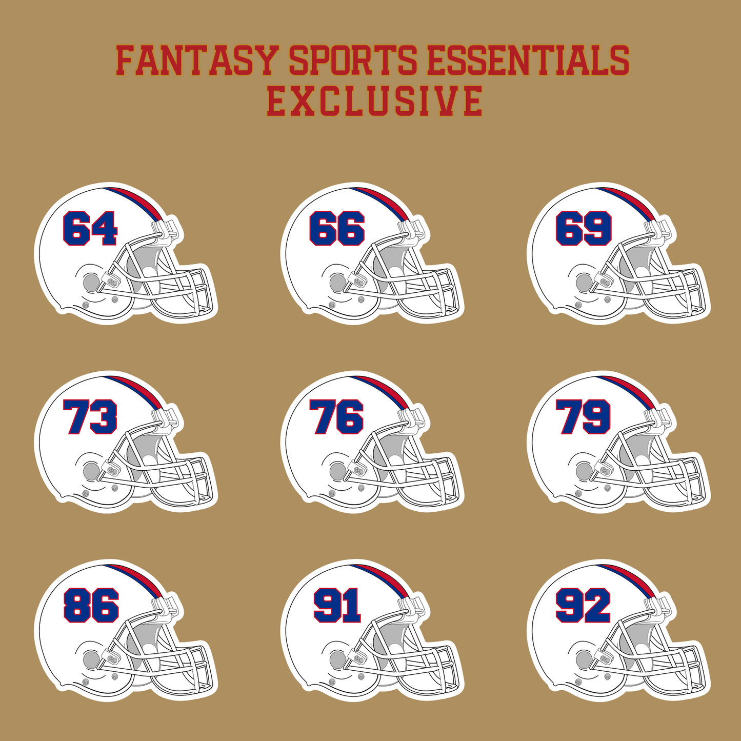 Fantasy Sports Essentials Exclusive Buffalo Bills 2024 Helmet Glossy Stickers Page 3