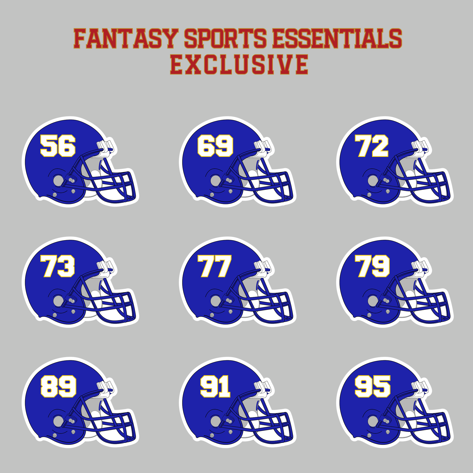 Fantasy Sports Essentials Exclusive Los Angeles Rams 2024 Helmet Magnets Page 3