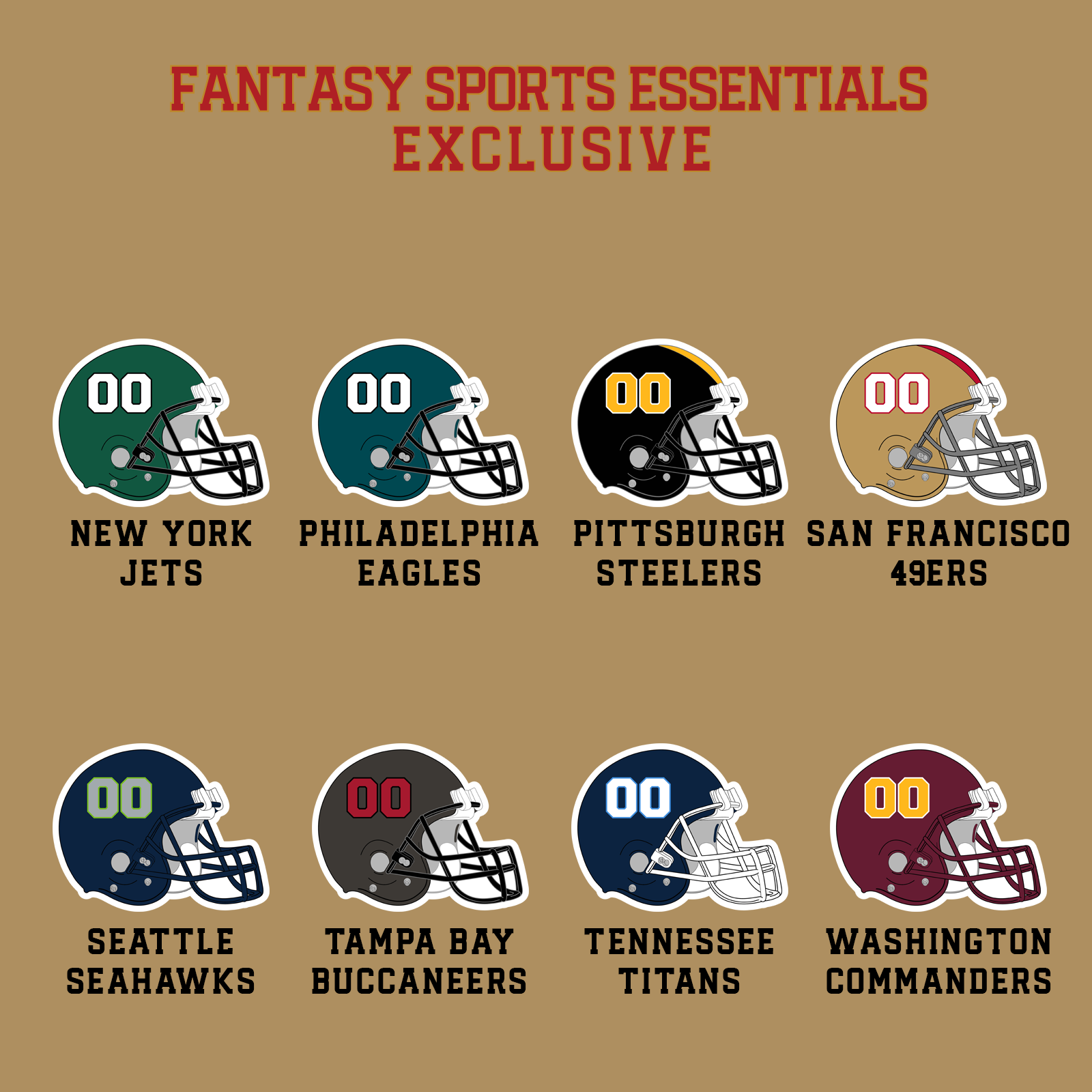 Fantasy Sports Essentials Exclusive Custom 2024 Pro Football Helmet Glossy Stickers Page 4