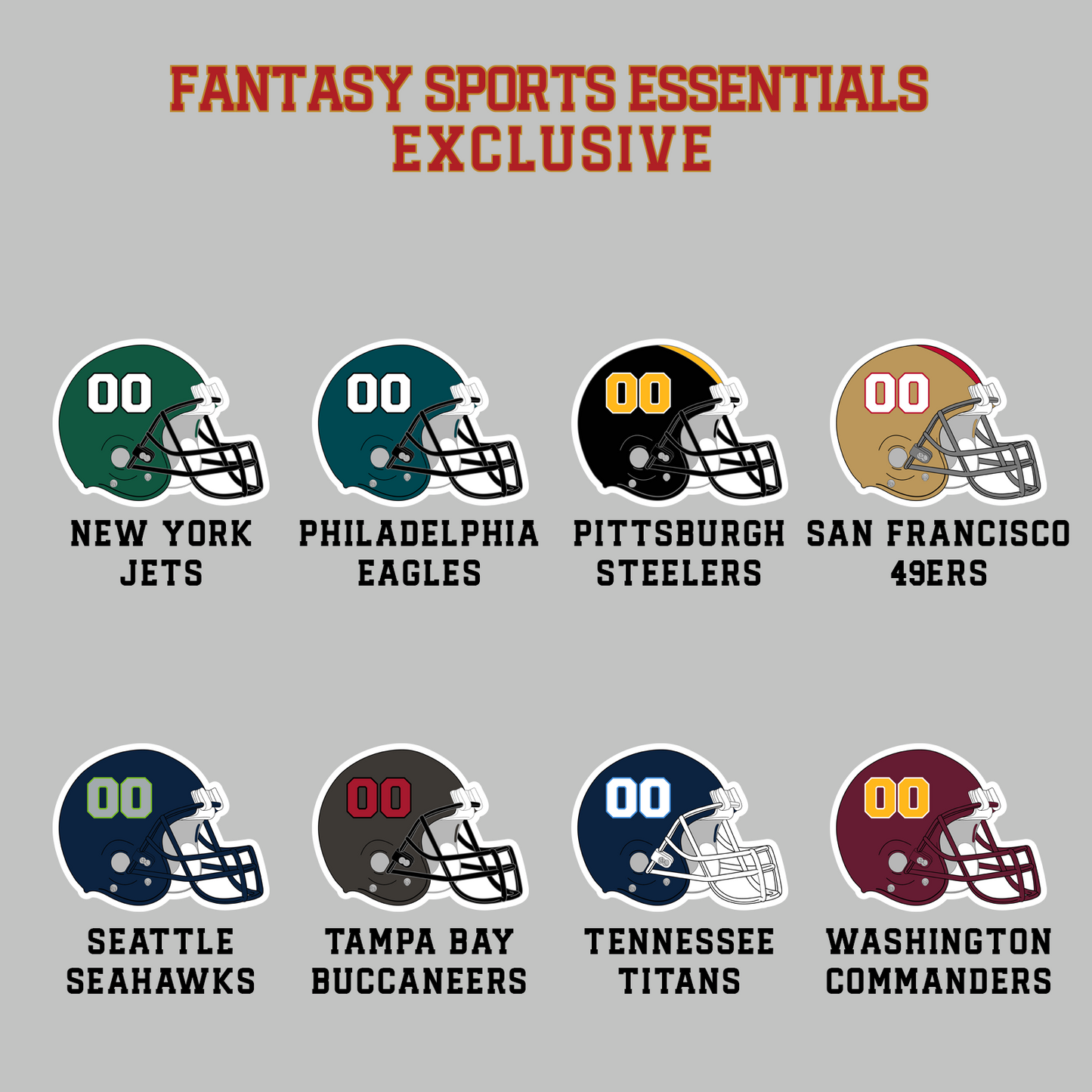 Fantasy Sports Essentials Exclusive Custom 2024 Pro Football Helmet Magnets Page 4