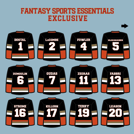 Anaheim Ducks 2024 Home Jersey Matte Stickers