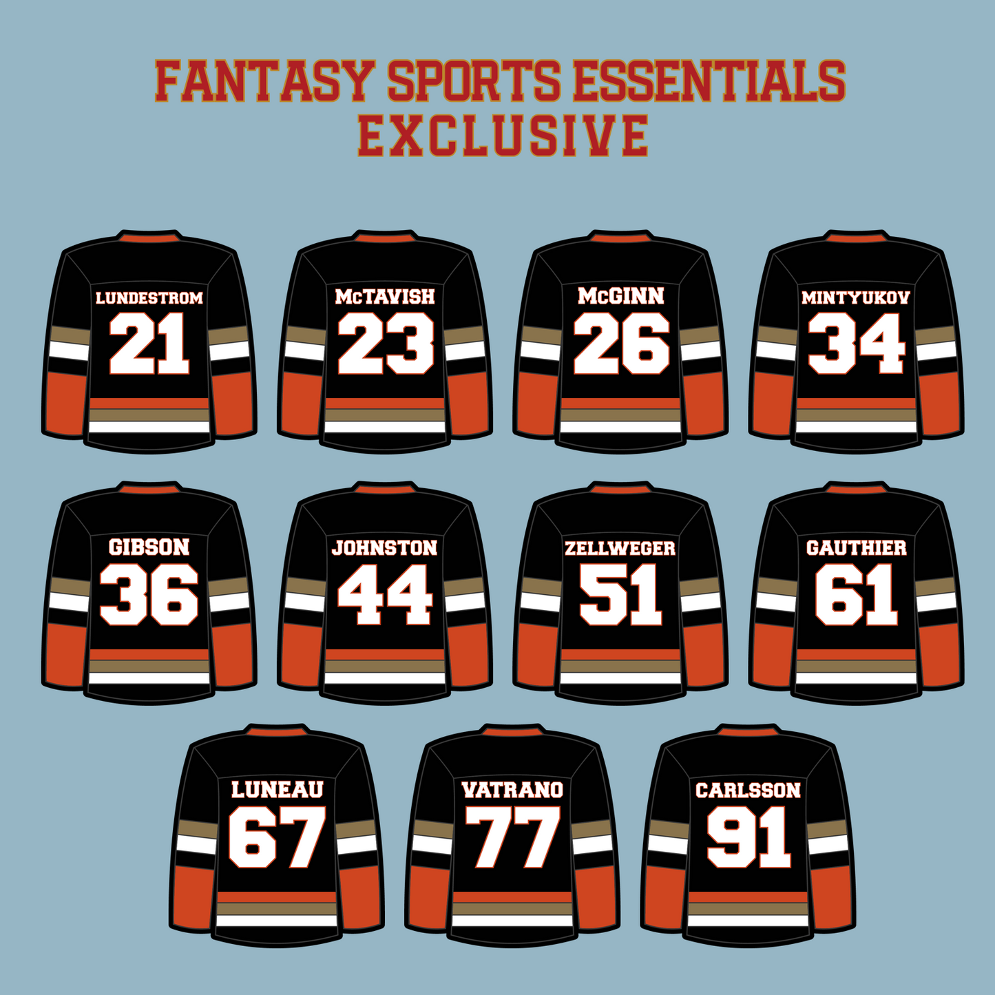 Anaheim Ducks 2024 Home Jersey Matte Stickers