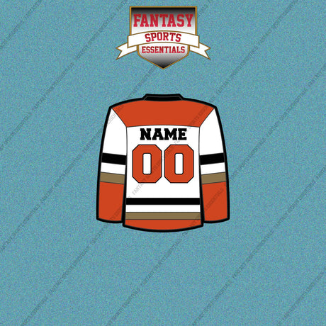 Anaheim Ducks Personalized Current Away Jersey Car Decals