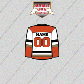 Anaheim Ducks Personalized Current Away Jersey Glossy Stickers
