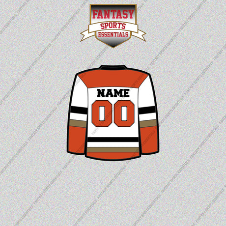 Anaheim Ducks Personalized Current Away Jersey Glossy Stickers