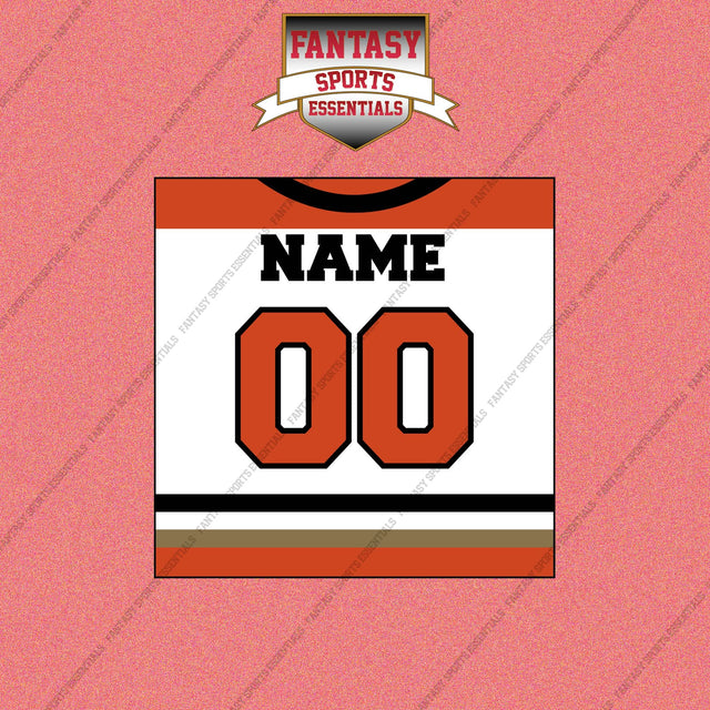 Anaheim Ducks Personalized Current Away Jersey Wall Art Prints