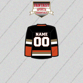 Anaheim Ducks Personalized Current Home Jersey Glossy Stickers