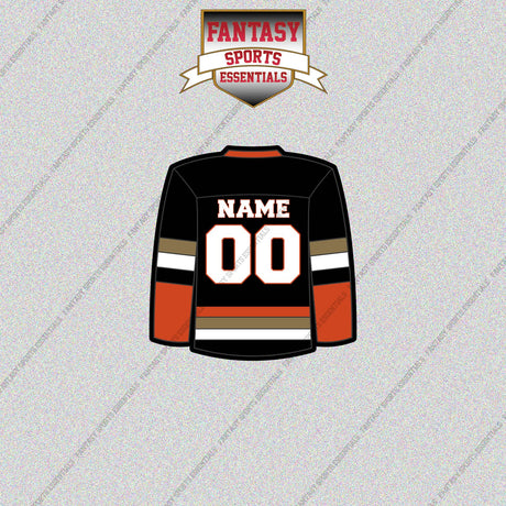 Anaheim Ducks Personalized Current Home Jersey Glossy Stickers