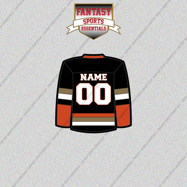 Anaheim Ducks Personalized Current Home Jersey Glossy Stickers