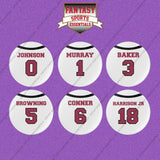 Arizona Cardinals 2025 Away Jersey Button Pins (Choose Your Player) Page 1
