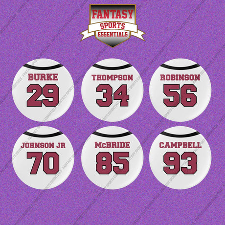 Arizona Cardinals 2025 Away Jersey Button Pins (Choose Your Player) Page 2