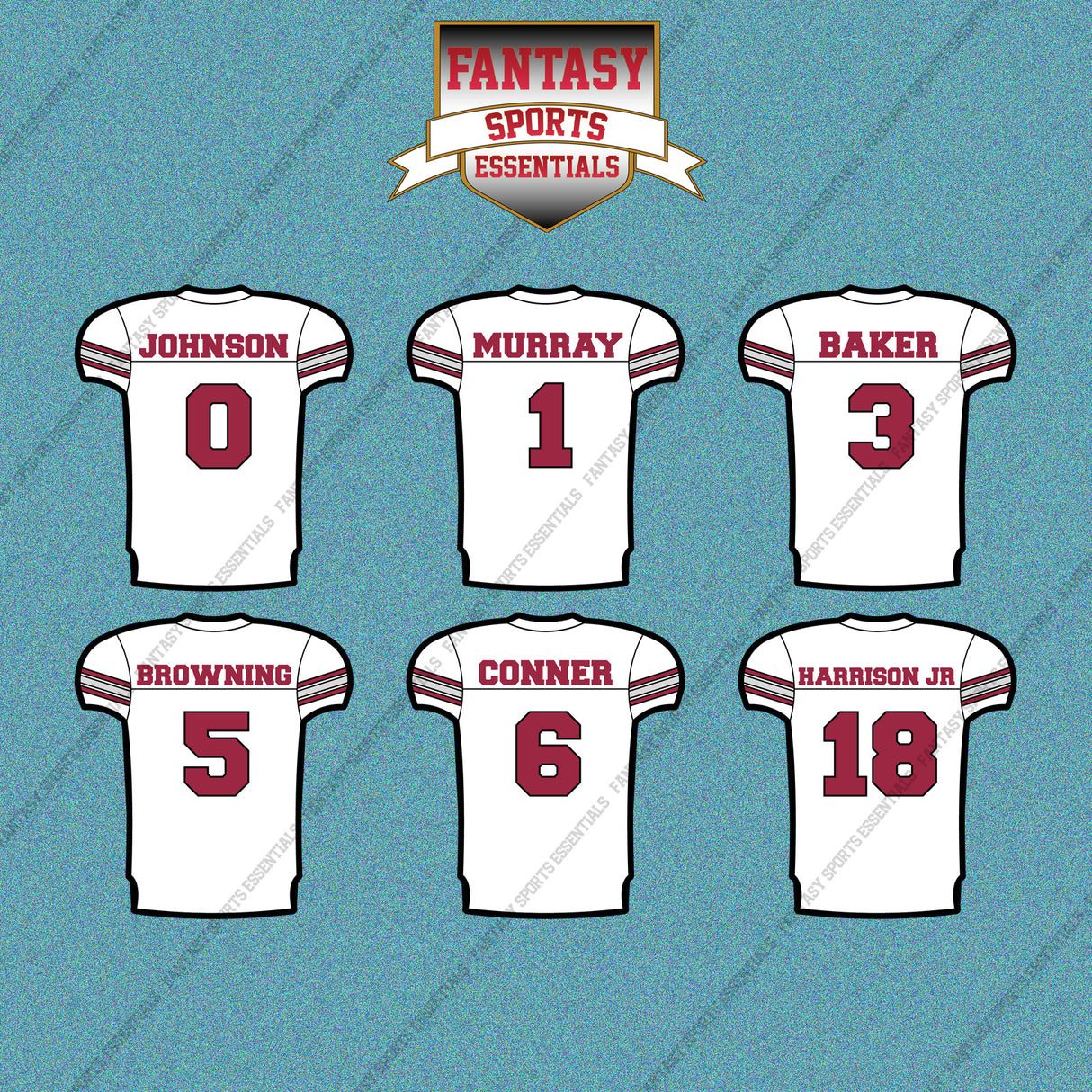 Arizona Cardinals 2025 Away Jersey Car Decals (Choose Your Player) Page 1
