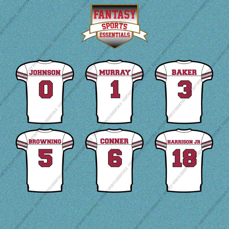 Arizona Cardinals 2025 Away Jersey Car Decals (Choose Your Player) Page 1