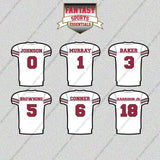 Arizona Cardinals 2025 Away Jersey Glossy Stickers (Choose Your Player) Page 1