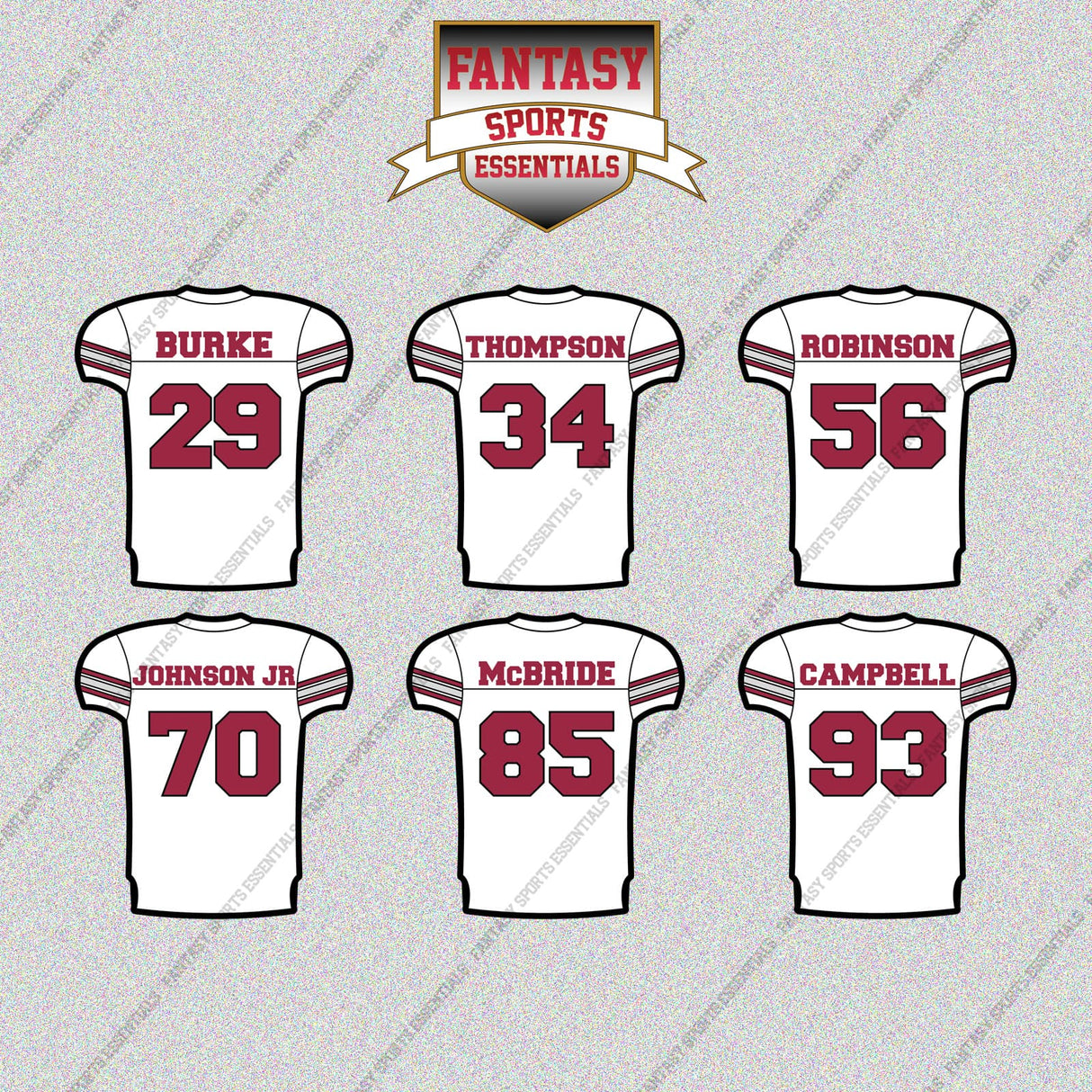 Arizona Cardinals 2025 Away Jersey Glossy Stickers (Choose Your Player) Page 2