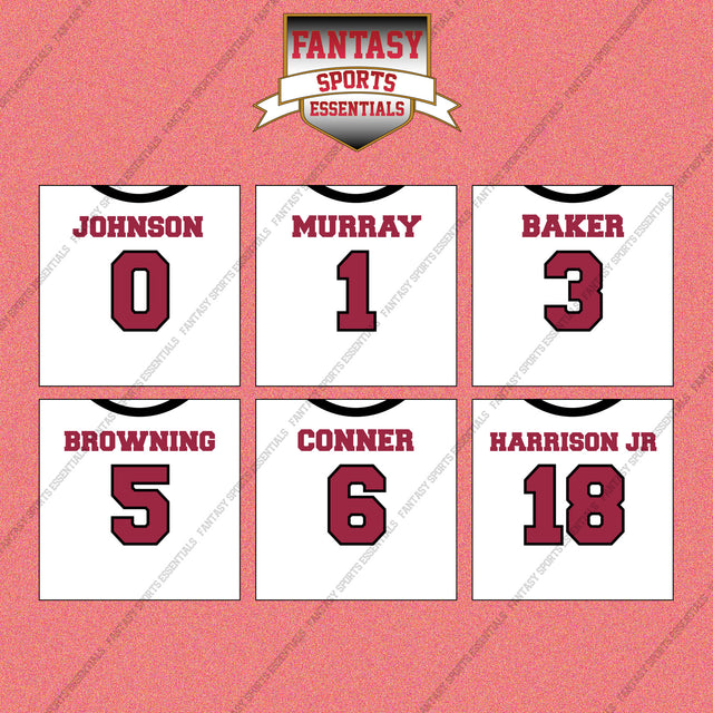 Arizona Cardinals 2025 Away Jersey Wall Art Prints (Choose Your Player) Page 1