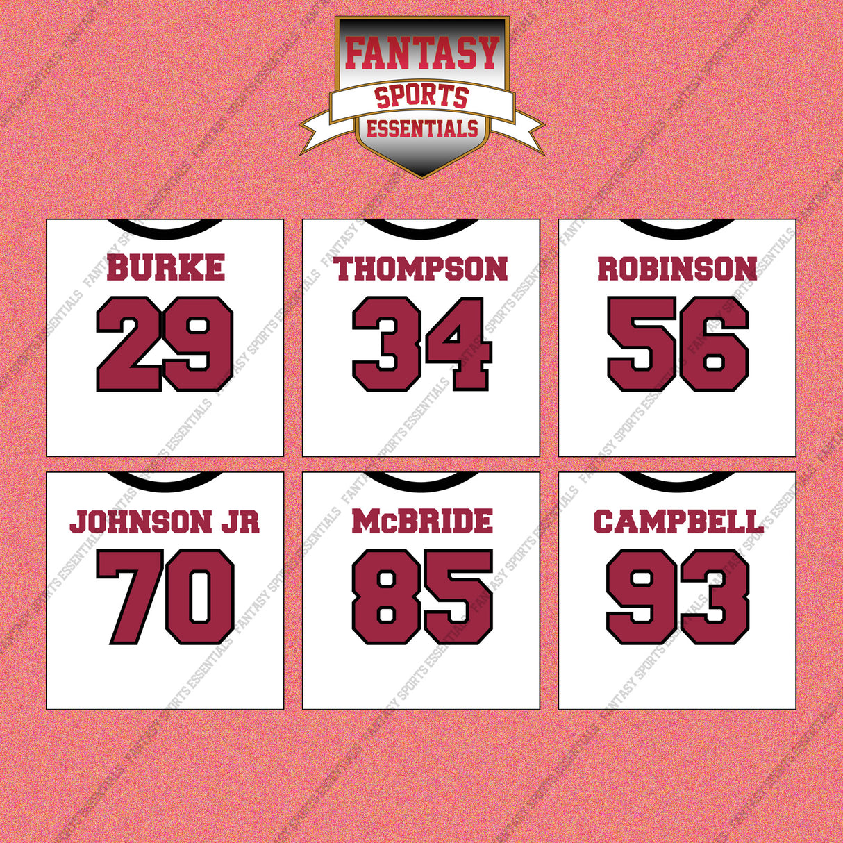 Arizona Cardinals 2025 Away Jersey Wall Art Prints (Choose Your Player) Page 2