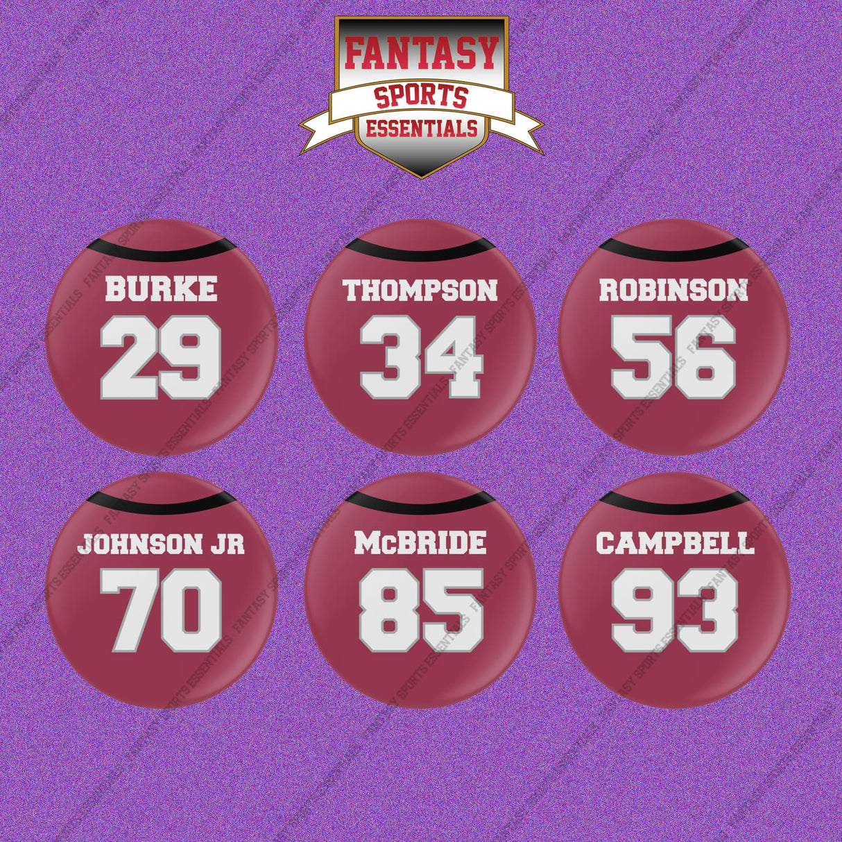 Arizona Cardinals 2025 Home Jersey Button Pins (Choose Your Player) Page 2