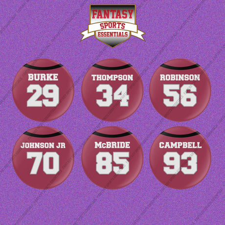 Arizona Cardinals 2025 Home Jersey Button Pins (Choose Your Player) Page 2