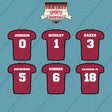 Arizona Cardinals 2025 Home Jersey Car Decals (Choose Your Player) Page 1