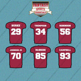 Arizona Cardinals 2025 Home Jersey Car Decals (Choose Your Player) Page 2