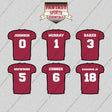 Arizona Cardinals 2025 Home Jersey Glossy Stickers (Choose Your Player) Page 1