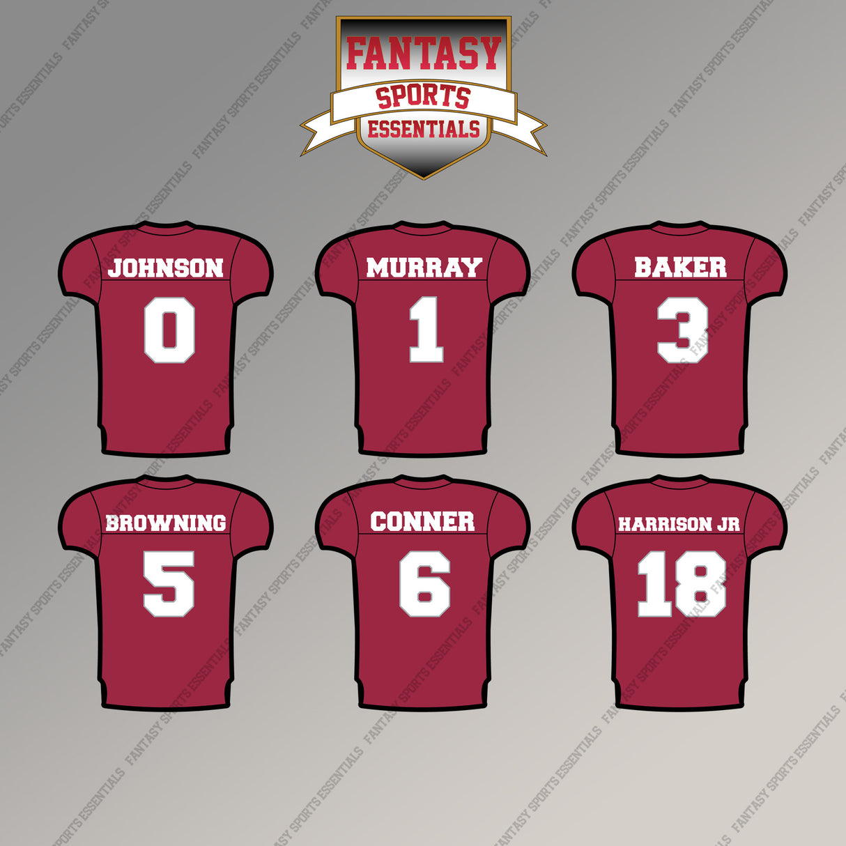 Arizona Cardinals 2025 Home Jersey Magnets (Choose Your Player) Page 1