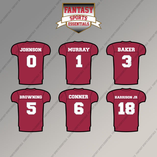 Arizona Cardinals 2025 Home Jersey Magnets (Choose Your Player) Page 1