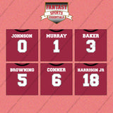 Arizona Cardinals 2025 Home Jersey Wall Art Prints (Choose Your Player) Page 1