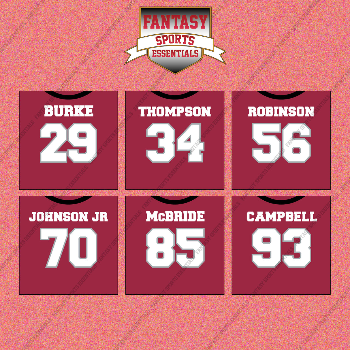 Arizona Cardinals 2025 Home Jersey Wall Art Prints (Choose Your Player) Page 2