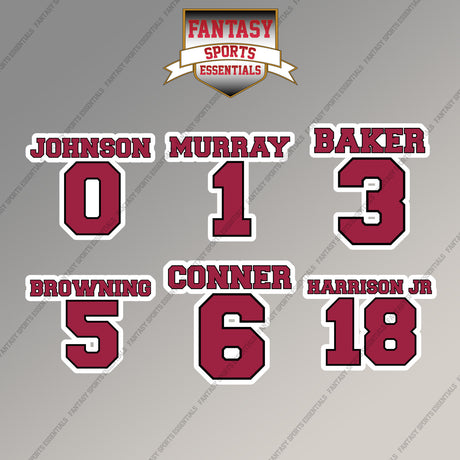 Arizona Cardinals 2025 Name and Number Magnets (Choose Your Player) Page 1