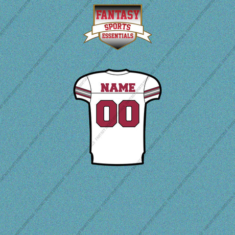 Arizona Cardinals Personalized Current Away Jersey Car Decals