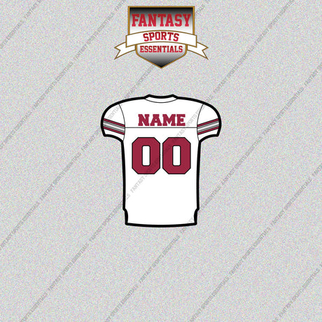 Arizona Cardinals Personalized Current Away Jersey Glossy Stickers