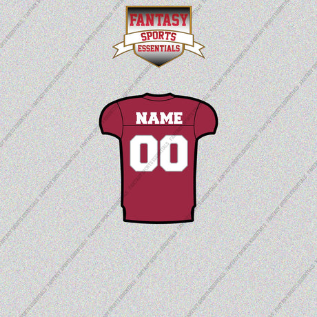 Arizona Cardinals Personalized Current Home Jersey Glossy Stickers