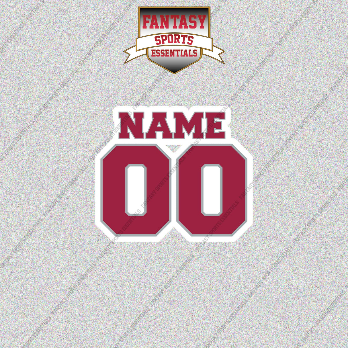Arizona Cardinals Personalized Current Name and Number Glossy Stickers