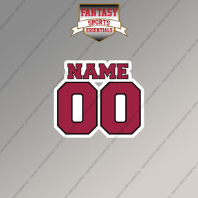 Arizona Cardinals Personalized Current Name and Number Magnets