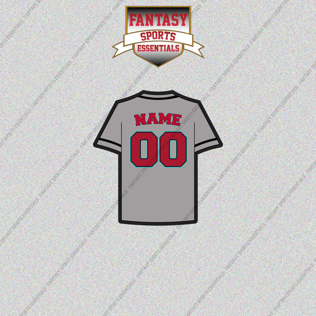 Arizona Diamondbacks Personalized Current Away Jersey Glossy Stickers