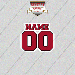Arizona Diamondbacks Personalized Current Name and Number Glossy Stickers