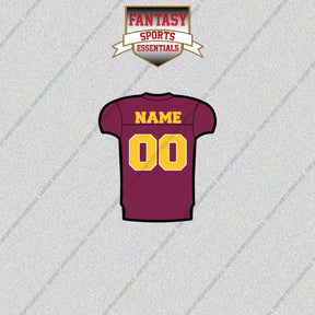 Arizona State Sun Devils Football Personalized Home Jersey Glossy Stickers