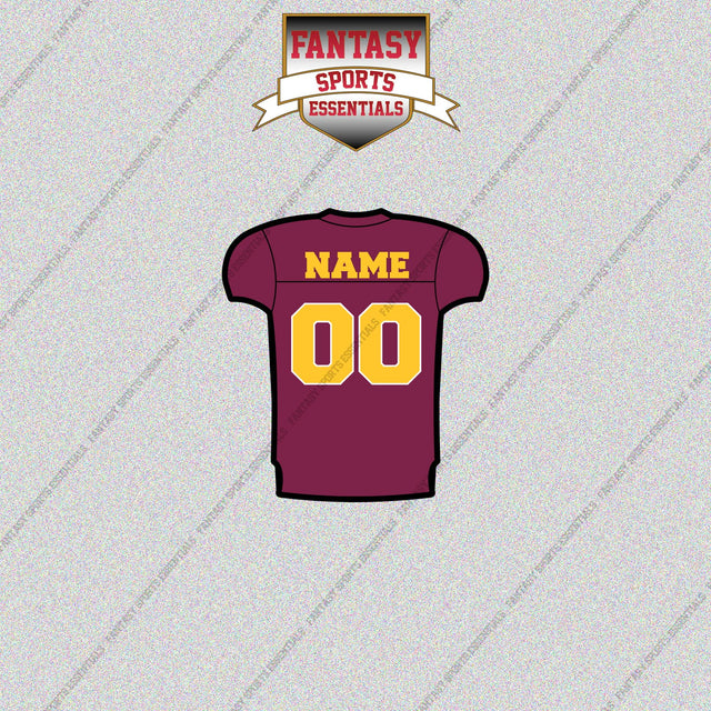 Arizona State Sun Devils Football Personalized Home Jersey Glossy Stickers