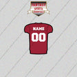Arkansas Razorbacks Football Personalized Home Jersey Glossy Stickers