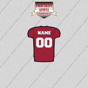 Arkansas Razorbacks Football Personalized Home Jersey Glossy Stickers