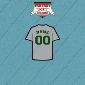 Athletics Personalized Current Away Jersey Car Decals