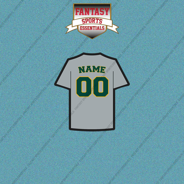 Athletics Personalized Current Away Jersey Car Decals