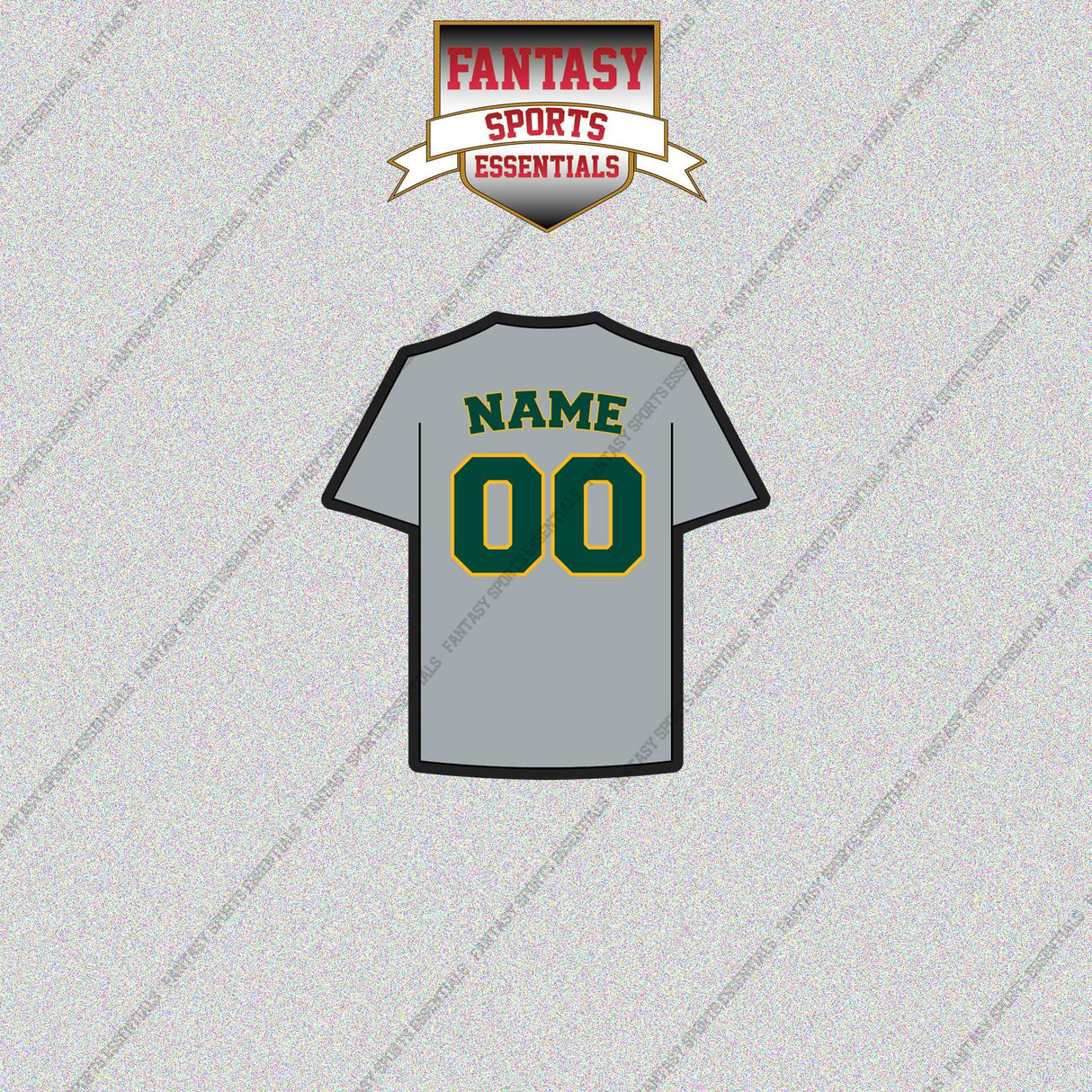 Athletics Personalized Current Away Jersey Glossy Stickers