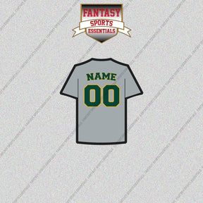Athletics Personalized Current Away Jersey Glossy Stickers