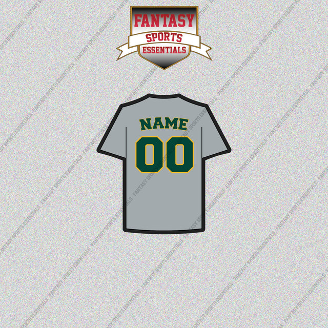 Athletics Personalized Current Away Jersey Glossy Stickers