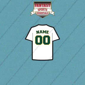 Athletics Personalized Current Home Jersey Car Decals