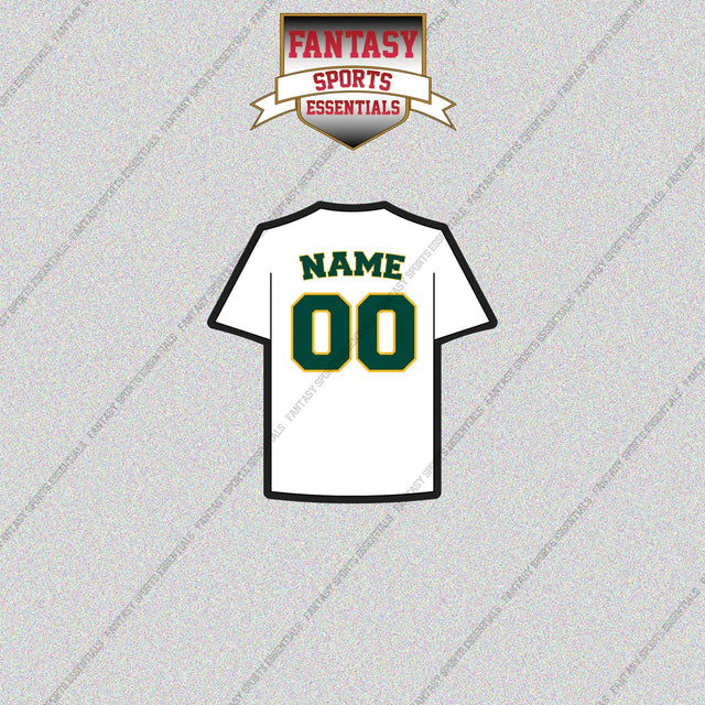 Athletics Personalized Current Home Jersey Glossy Stickers