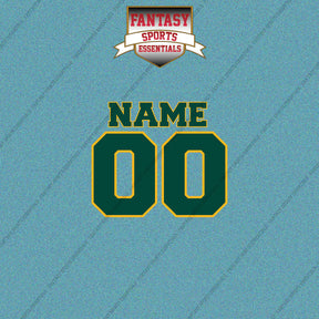 Athletics Personalized Current Name and Number Car Decals